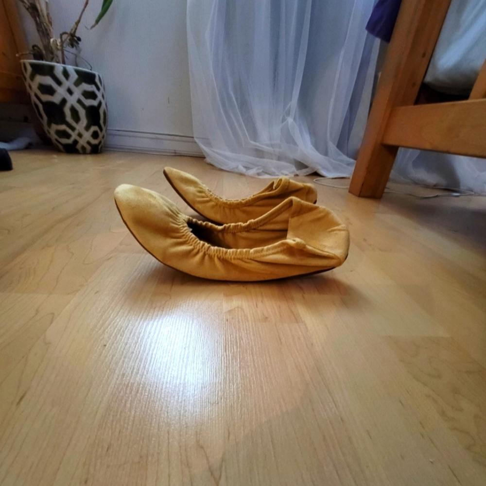 Funky Monkey Mustard Ballet Slipper